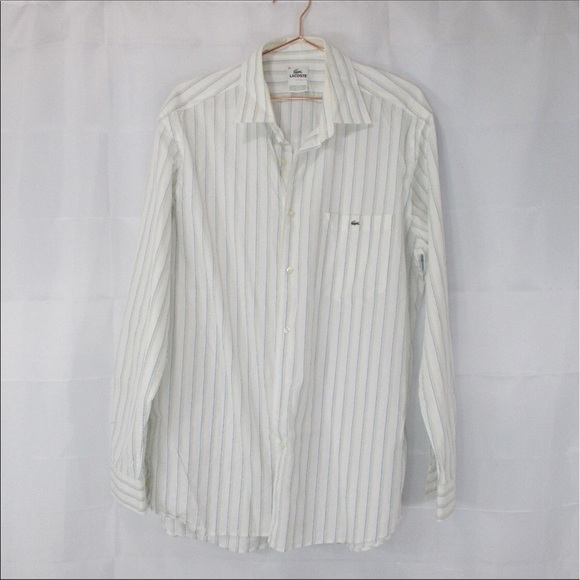 LACOSTE Long Sleeve Button Down Shirt Size 42 - Picture 1 of 7